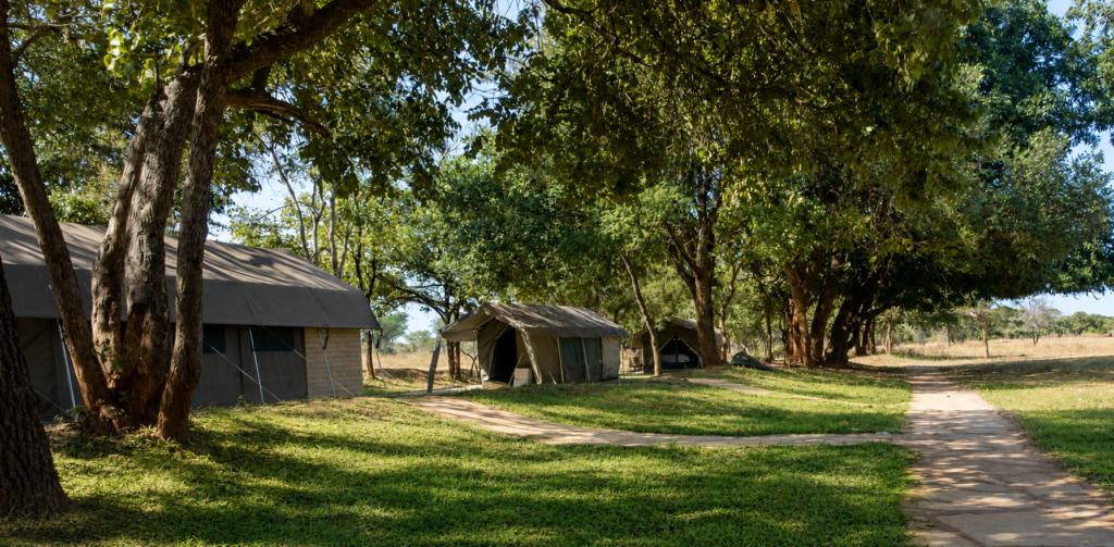 View of tents
